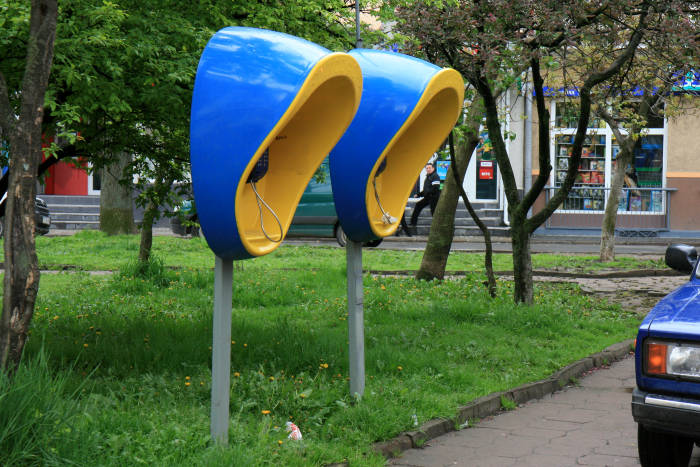 Телефонные будки. Ивано-Франковск, Украина.